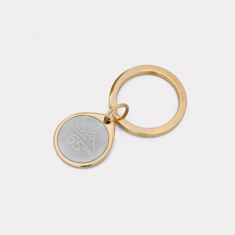 65 Degrees North Keyring - Gold