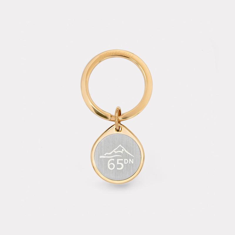 65 Degrees North Keyring - Gold