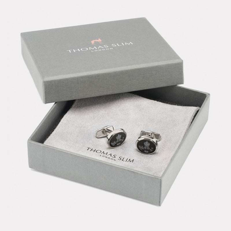 Rifles Regiment Cufflinks - Palladium